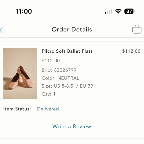 Pilcro Soft Ballet Flats Leather Gently Used with Original Box - Picture 4 of 10